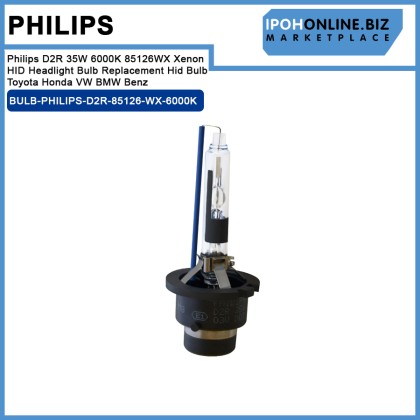 Philips D2R 35W 6000K 85126WX Xenon HID Headlight Bulb Replacement Hid Bulb Toyota Honda VW BMW Benz